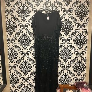 Long Black Glittery Dress